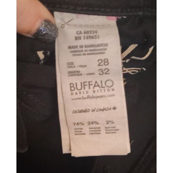 Buffalo David Bitton Slim Ash Jeans Worked and Sanded Black Size 29/32  BM22597 - Picture 6 of 10